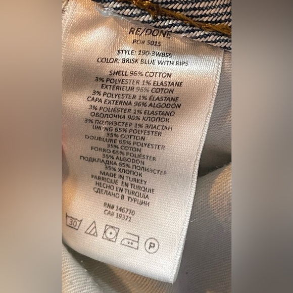 RE/DONE Jeans Women’s Size 24 Originals 80s Slim Straight in Brisk Blue - Picture 15 of 15